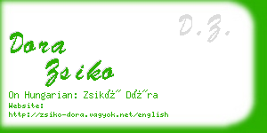 dora zsiko business card